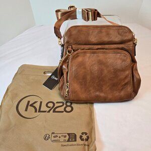 KL928 Women's Crossbody Purse/Shoulder Handbag with Tassel- Brown